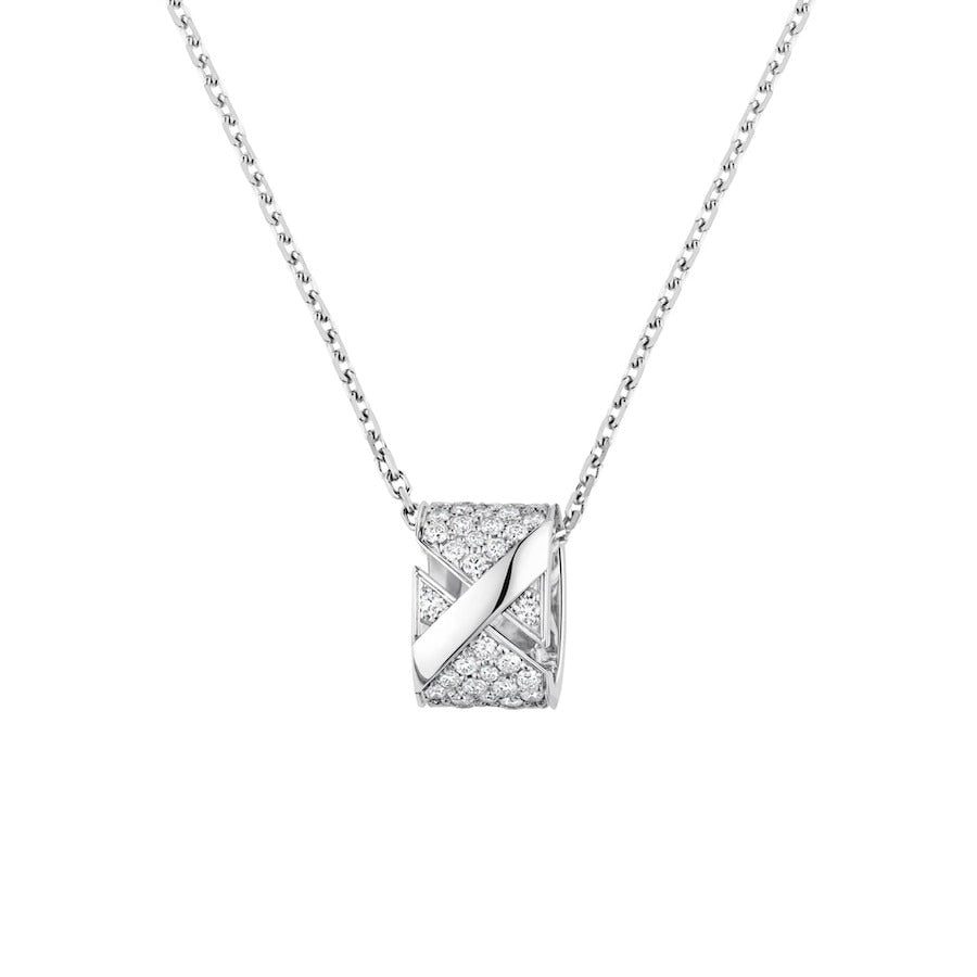 [RAFFINE]LIENS EVIDENCE DIAMOND PAVED NECKLACE