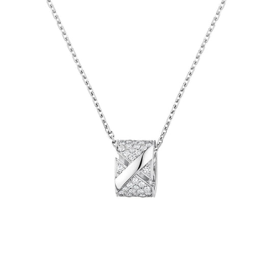[RAFFINE]LIENS EVIDENCE DIAMOND PAVED NECKLACE