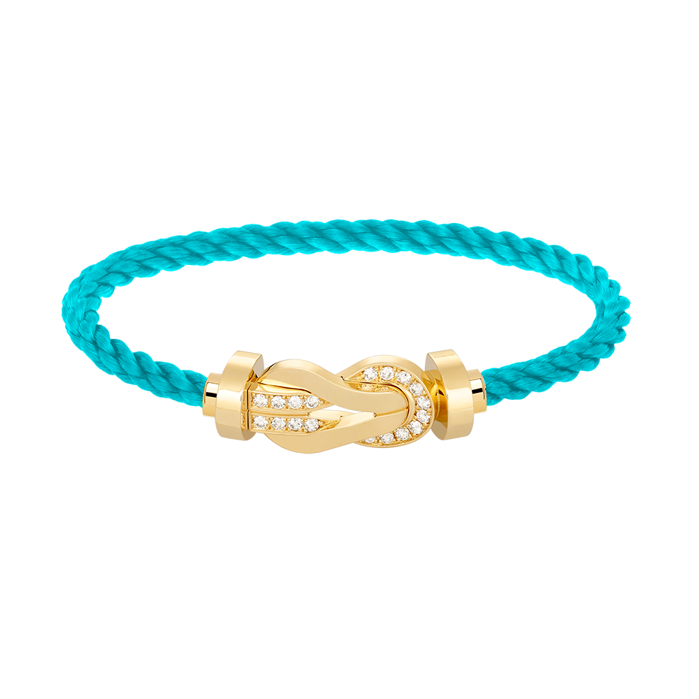 [RAFFINE]CHANCE LARGE 8 FIGURE BUCKLE HALF DIAMOND BRACELET GOLD
