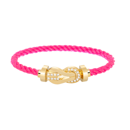 [RAFFINE]CHANCE LARGE 8 FIGURE BUCKLE HALF DIAMOND BRACELET GOLD