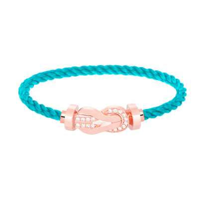 [RAFFINE]CHANCE LARGE 8 FIGURE BUCKLE HALF DIAMOND BRACELET ROSE GOLD