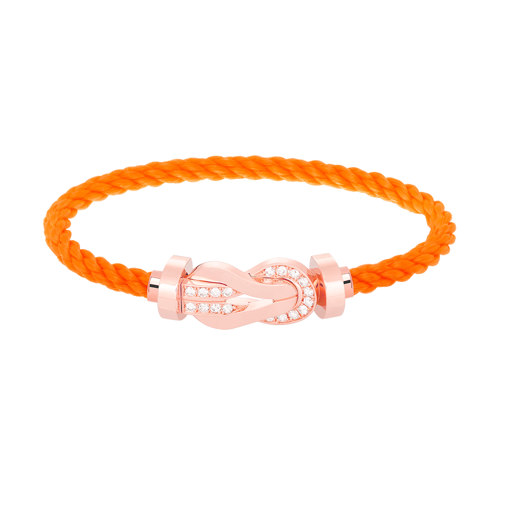 [RAFFINE]CHANCE LARGE 8 FIGURE BUCKLE HALF DIAMOND BRACELET ROSE GOLD