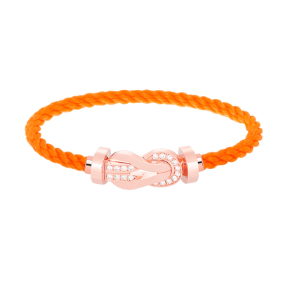 [RAFFINE]CHANCE LARGE 8 FIGURE BUCKLE HALF DIAMOND BRACELET ROSE GOLD