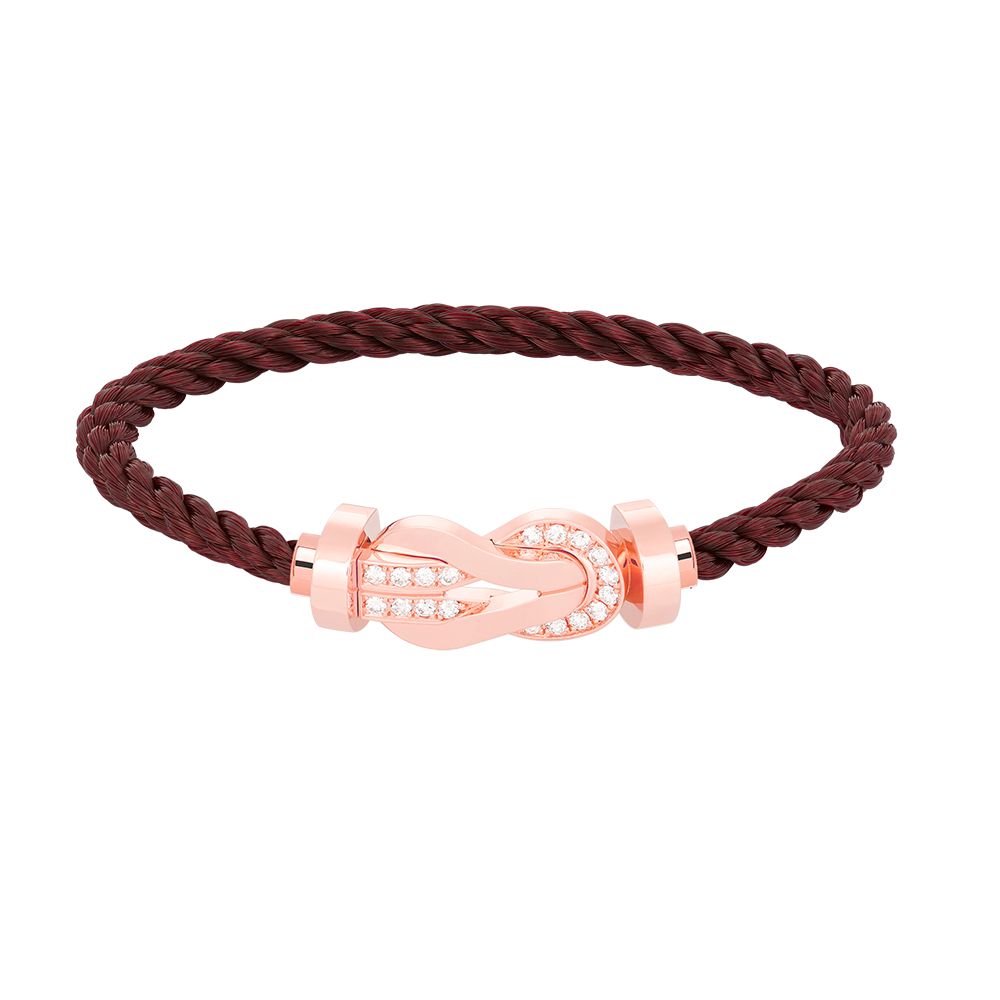 [RAFFINE]CHANCE LARGE 8 FIGURE BUCKLE HALF DIAMOND BRACELET ROSE GOLD