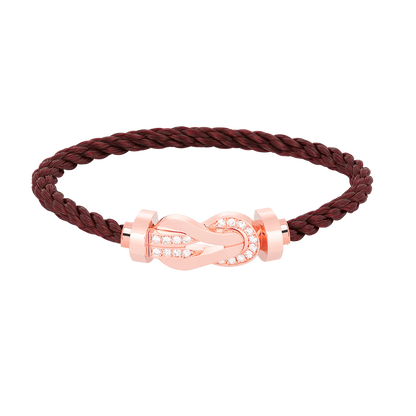 [RAFFINE]CHANCE LARGE 8 FIGURE BUCKLE HALF DIAMOND BRACELET ROSE GOLD