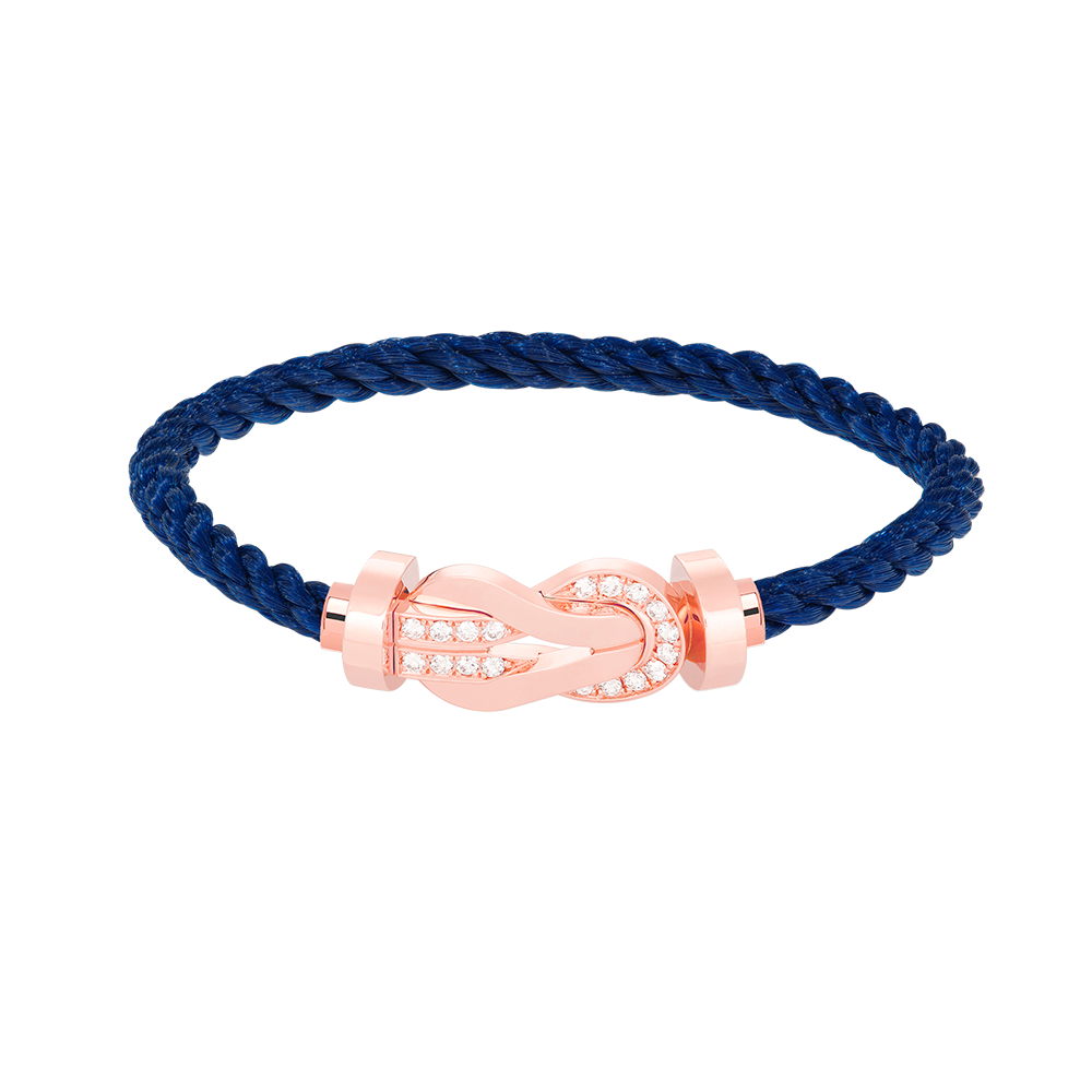 [RAFFINE]CHANCE LARGE 8 FIGURE BUCKLE HALF DIAMOND BRACELET ROSE GOLD