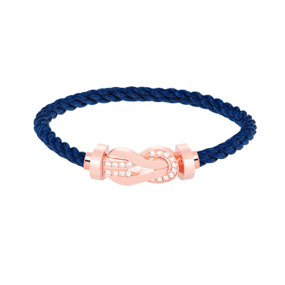 [RAFFINE]CHANCE LARGE 8 FIGURE BUCKLE HALF DIAMOND BRACELET ROSE GOLD
