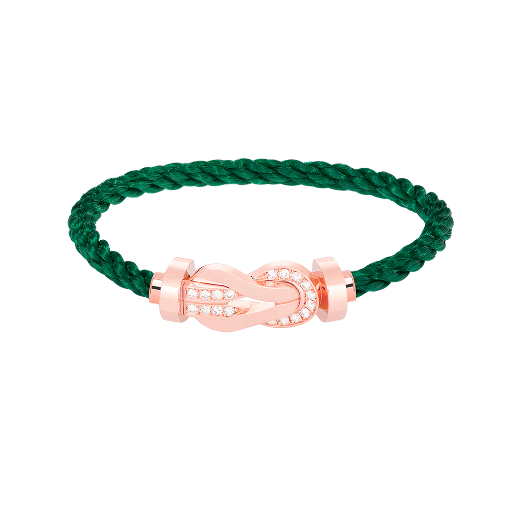 [RAFFINE]CHANCE LARGE 8 FIGURE BUCKLE HALF DIAMOND BRACELET ROSE GOLD