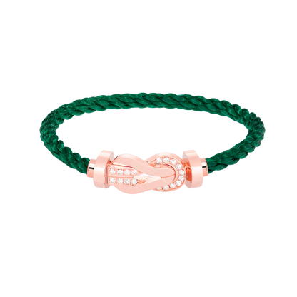 [RAFFINE]CHANCE LARGE 8 FIGURE BUCKLE HALF DIAMOND BRACELET ROSE GOLD