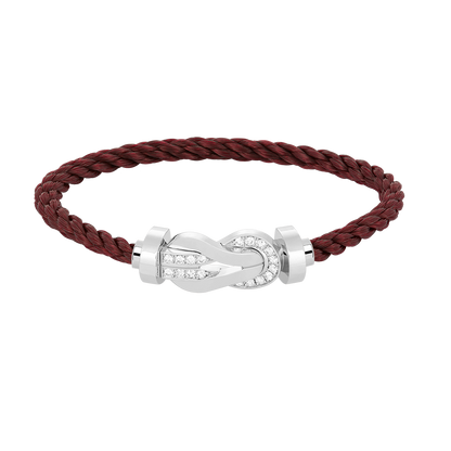 [RAFFINE]CHANCE LARGE 8 FIGURE BUCKLE HALF DIAMOND BRACELET SILVER