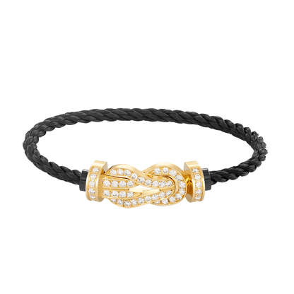 [RAFFINE]CHANCE LARGE 8 FIGURE BUCKLE FULLDIAMOND BRACELET GOLD