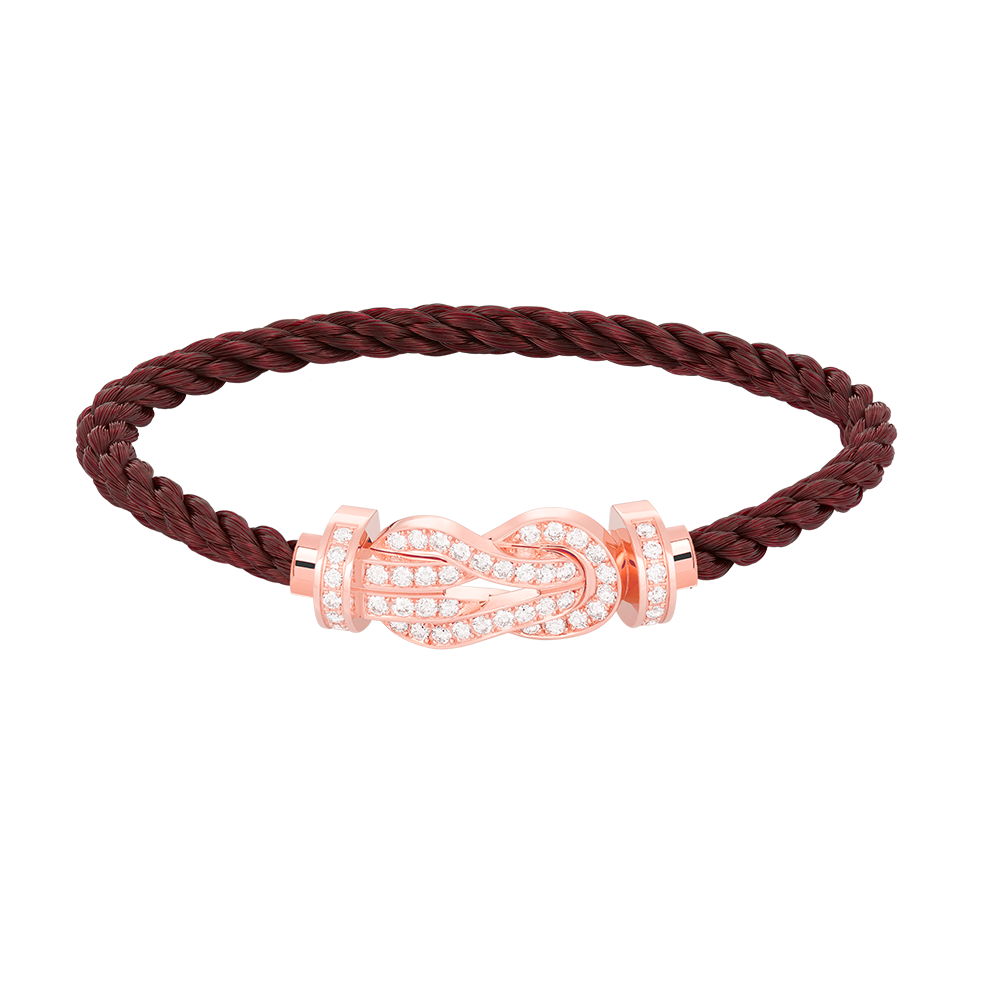 [RAFFINE]CHANCE LARGE 8 FIGURE BUCKLE FULL DIAMOND BRACELET ROSE GOLD