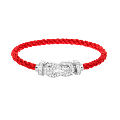 [RAFFINE]CHANCE LARGE 8 FIGURE BUCKLE FULL DIAMOND BRACELET SILVER