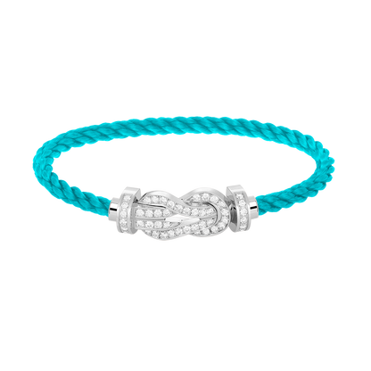 [RAFFINE]CHANCE LARGE 8 FIGURE BUCKLE FULL DIAMOND BRACELET SILVER