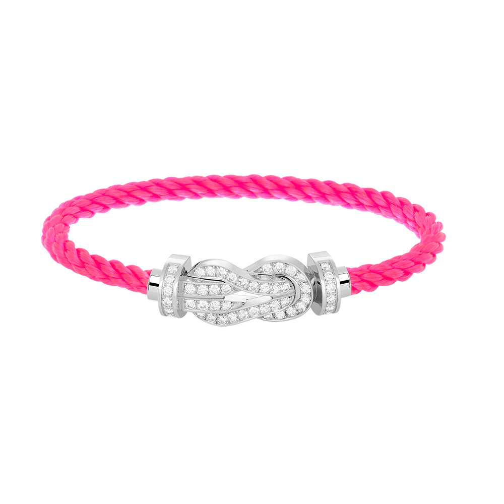 [RAFFINE]CHANCE LARGE 8 FIGURE BUCKLE FULL DIAMOND BRACELET SILVER