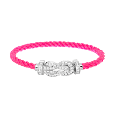 [RAFFINE]CHANCE LARGE 8 FIGURE BUCKLE FULL DIAMOND BRACELET SILVER