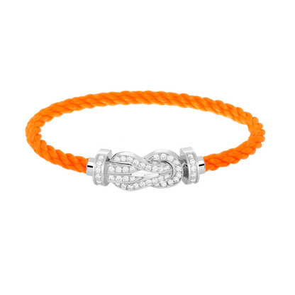 [RAFFINE]CHANCE LARGE 8 FIGURE BUCKLE FULL DIAMOND BRACELET SILVER
