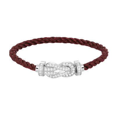 [RAFFINE]CHANCE LARGE 8 FIGURE BUCKLE FULL DIAMOND BRACELET SILVER