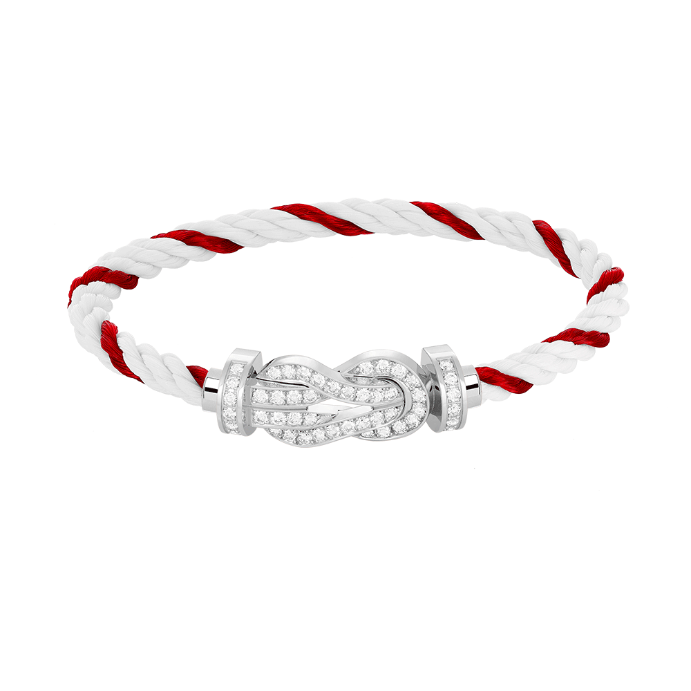 [RAFFINE]CHANCE LARGE 8 FIGURE BUCKLE FULL DIAMOND BRACELET SILVER