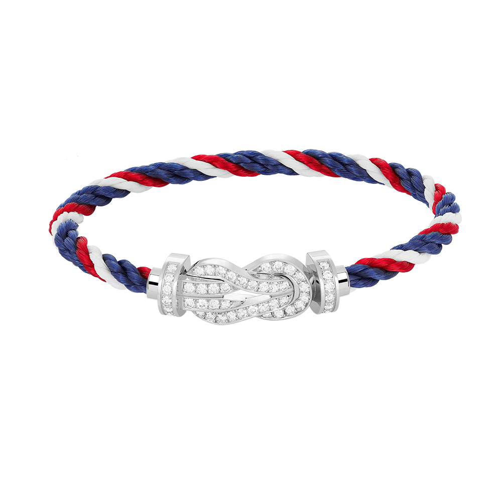 [RAFFINE]CHANCE LARGE 8 FIGURE BUCKLE FULL DIAMOND BRACELET SILVER