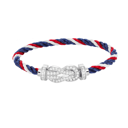 [RAFFINE]CHANCE LARGE 8 FIGURE BUCKLE FULL DIAMOND BRACELET SILVER