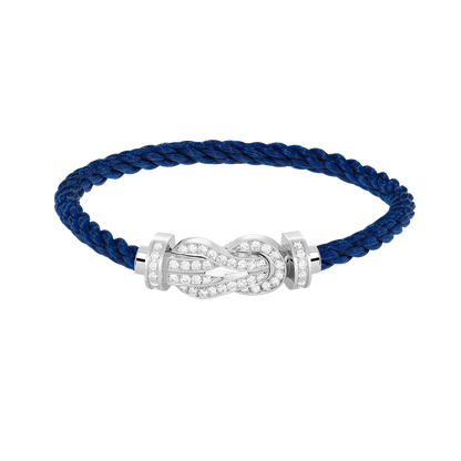 [RAFFINE]CHANCE LARGE 8 FIGURE BUCKLE FULL DIAMOND BRACELET SILVER