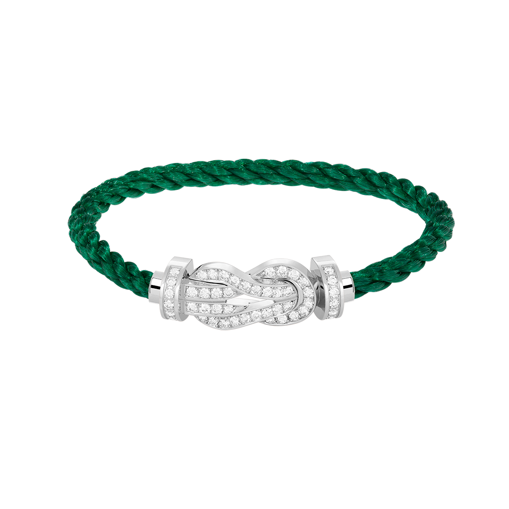 [RAFFINE]CHANCE LARGE 8 FIGURE BUCKLE FULL DIAMOND BRACELET SILVER