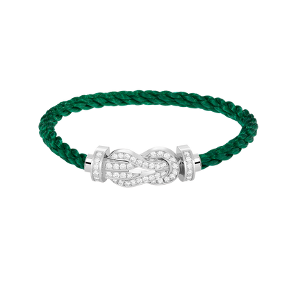 [RAFFINE]CHANCE LARGE 8 FIGURE BUCKLE FULL DIAMOND BRACELET SILVER