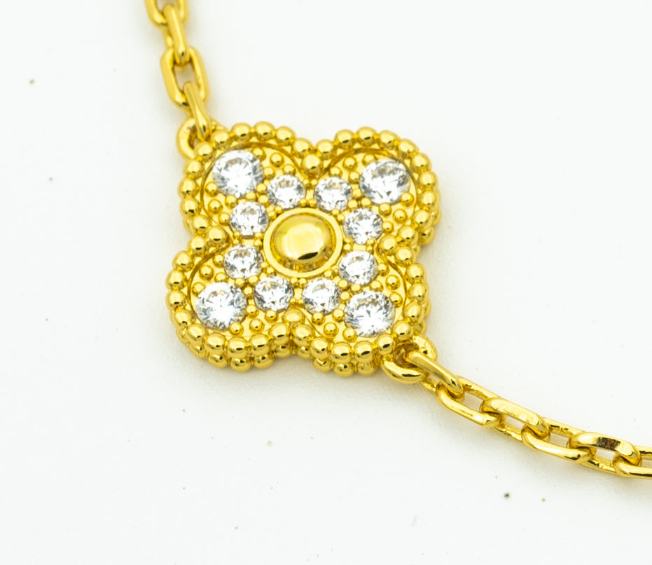 [RAFFINE] CLOVER 5 MOTIF LASER BRACELET COLLECTION
