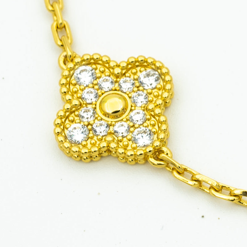 [RAFFINE] CLOVER 5 MOTIF LASER BRACELET COLLECTION