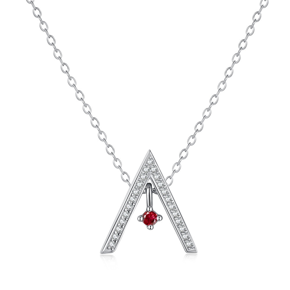 [RAFFINE]Sparkling "A" Shape Necklace