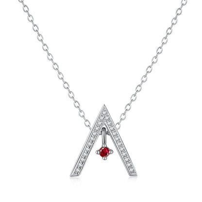 [RAFFINE]Sparkling "A" Shape Necklace