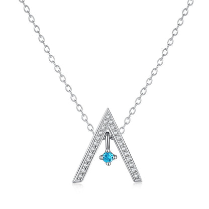 [RAFFINE]Sparkling "A" Shape Necklace