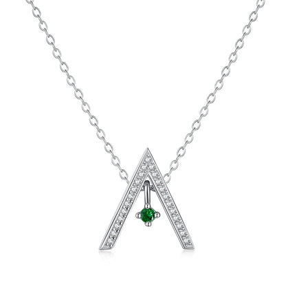 [RAFFINE]Sparkling "A" Shape Necklace