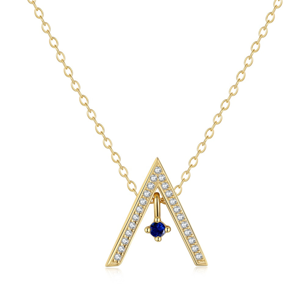 [RAFFINE]Sparkling "A" Shape Necklace
