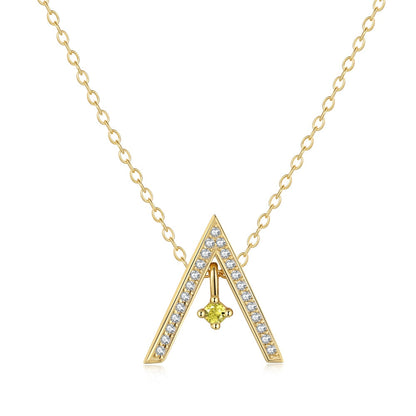 [RAFFINE]Sparkling "A" Shape Necklace