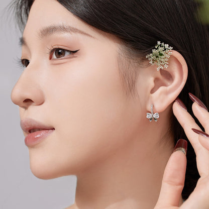 [RAFFINE]Exquisite Earrings With Heart-Shaped Bow Design