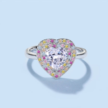 [RAFFINE]Delicate Ebullient Heart Shape Wedding Ring