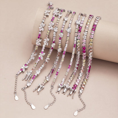 [RAFFINE]Ornate Colorful Butterfly Shape Round Cut Daily Bracelet