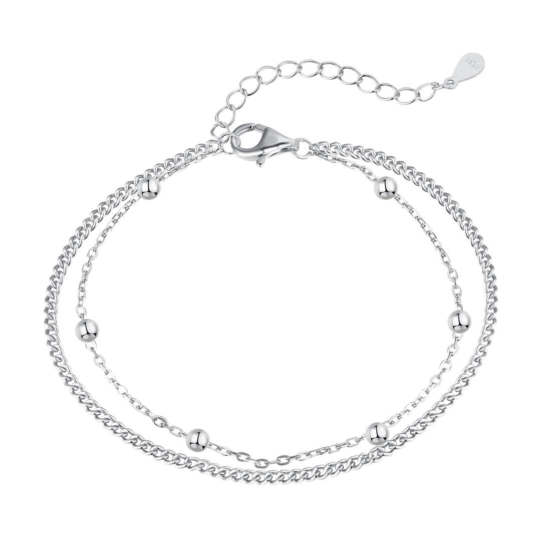 [RAFFINE]Delicate Bead Double Layer Bracelet