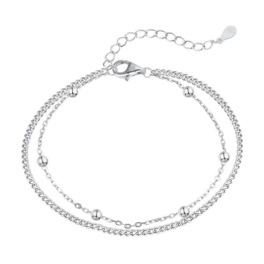 [RAFFINE]Delicate Bead Double Layer Bracelet