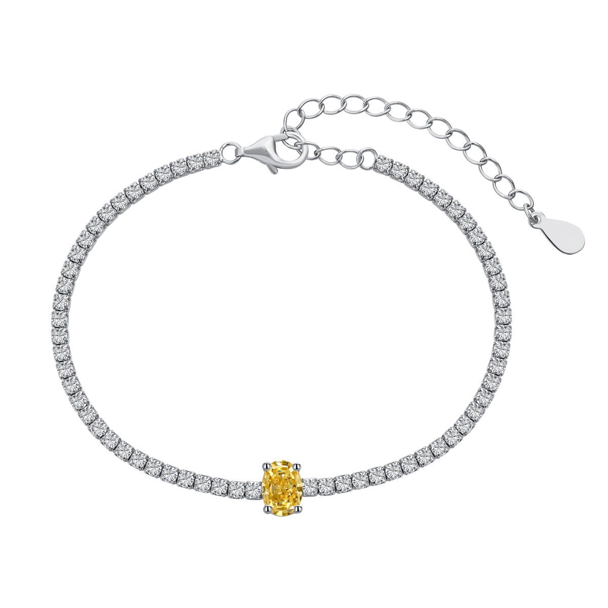 [RAFFINE]0.75 Carat Exquisite Oval Cut Daily Bracelet