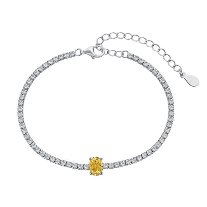 [RAFFINE]0.75 Carat Exquisite Oval Cut Daily Bracelet