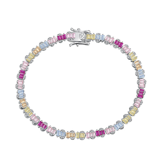 [RAFFINE]Delicate Colorful Emerald Cut Party Bracelet