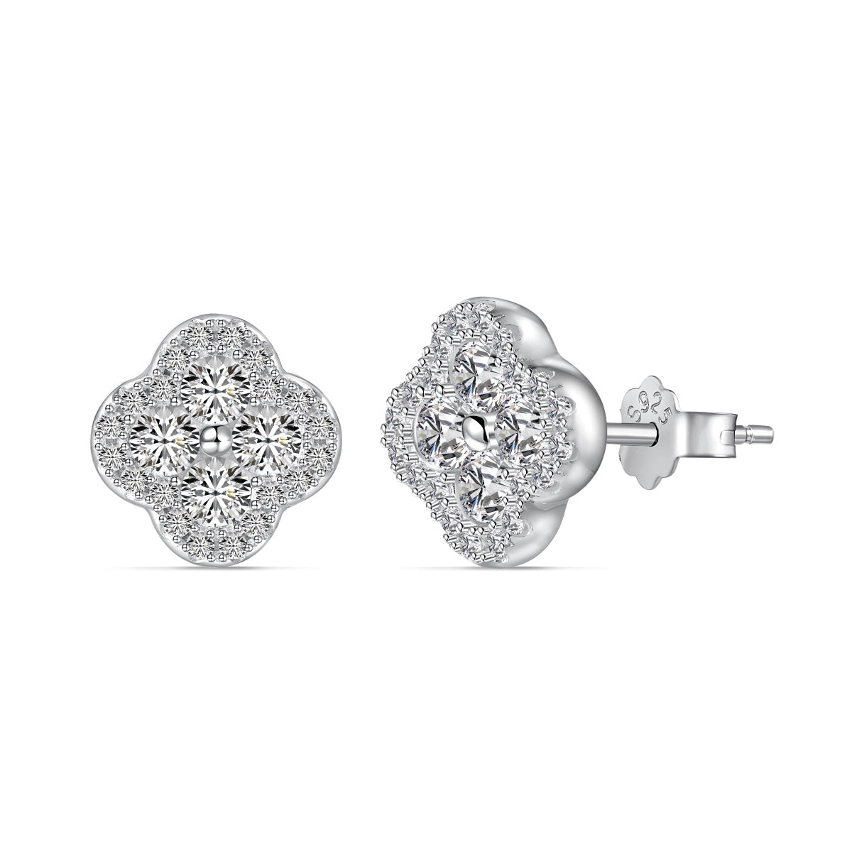 [RAFFINE]Four-Leaf Clover Flower Shaped Earrings