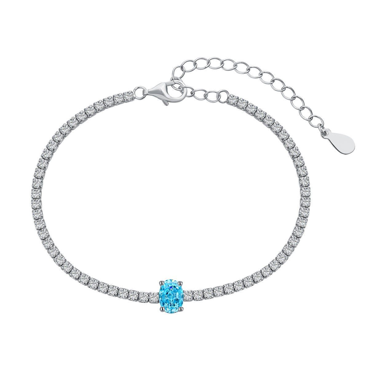 [RAFFINE]0.75 Carat Exquisite Oval Cut Daily Bracelet