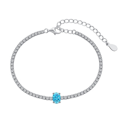 [RAFFINE]0.75 Carat Exquisite Oval Cut Daily Bracelet