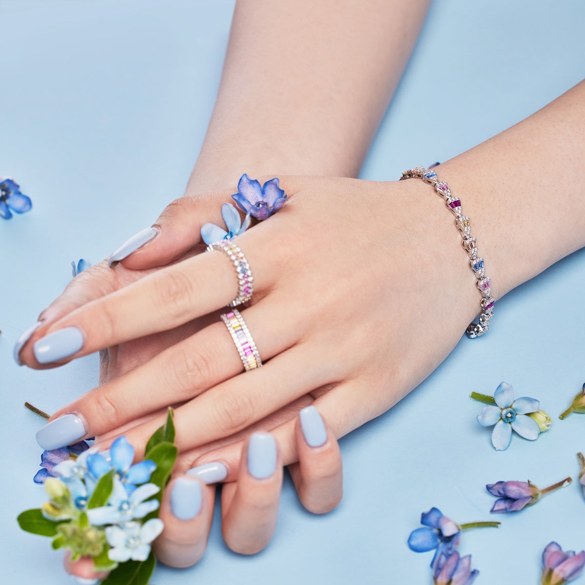 [RAFFINE]Radiant Water Drop Shape Daily Bracelet