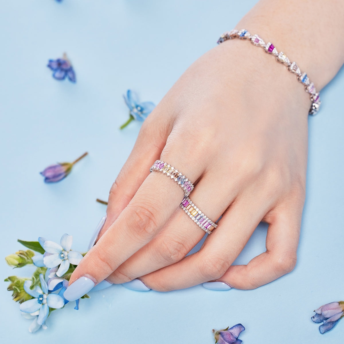 [RAFFINE]Radiant Water Drop Shape Daily Bracelet