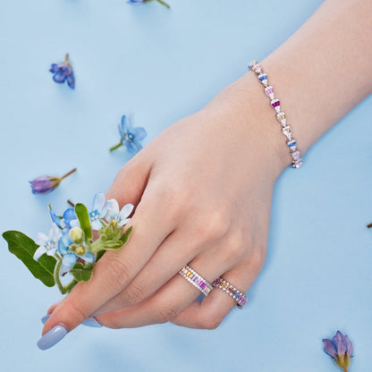 [RAFFINE]Radiant Water Drop Shape Daily Bracelet